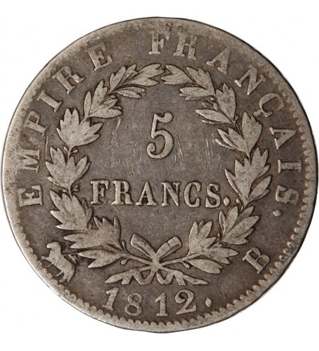 NAPOLEON Ier﻿ - 5 FRANCS 1812 B ROUEN