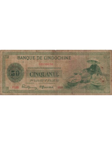 Indo-Chine Fr. 50 Piastres - ND (1945) - P.77 50 piastres 1945