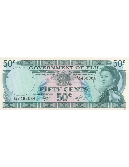 Fidji 50 Cents - Elisabeth II - ND (1969) - P.58a 50 cents 1969