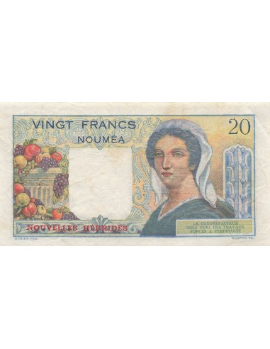 Nouvelles Hébrides 20 Francs - ND (1951-63) - P.8a 20 francs 1951