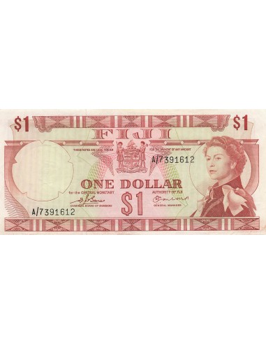 Fidji 1 Dollar - Elisabeth II - ND (1974) - P.71a 1 dollar 1974
