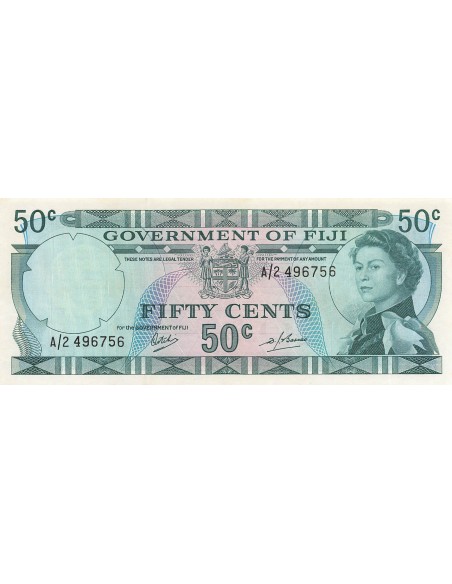 Fidji 50 Cents - Elisabeth II - ND (1969) - P.58a 50 cents 1969
