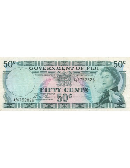 Fidji 50 Cents - Elisabeth II - ND (1971) - P.64b 50 cents 1971