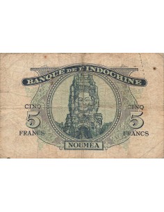 Nouvelles Hébrides 5 Francs - ND (1945) - P.5 5 francs 1945 2