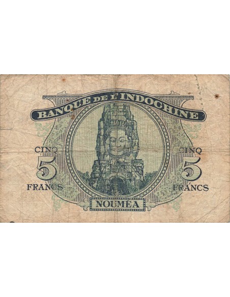 Nouvelles Hébrides 5 Francs - ND (1945) - P.5 5 francs 1945