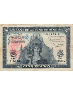 Nouvelles Hébrides 5 Francs - ND (1945) - P.5 5 francs 1945
