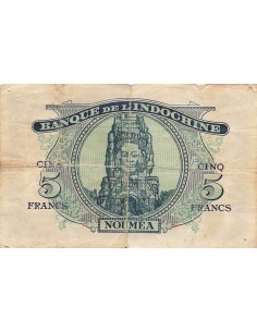Nouvelles Hébrides 5 Francs - ND (1945) - P.5 5 francs 1945 2