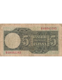 Espagne 5 Pesetas - 1948 - P.136 5 pesetas 1948 2