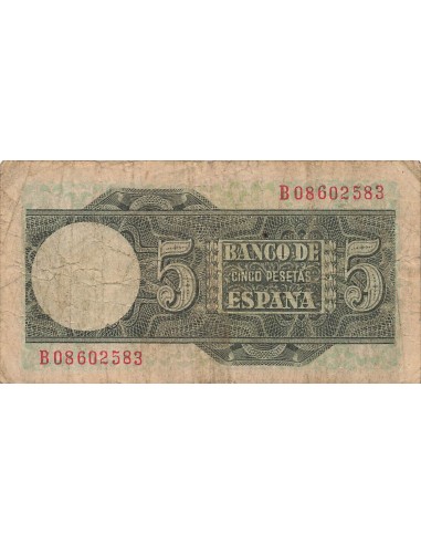 Espagne 5 Pesetas - 1948 - P.136 5 pesetas 1948