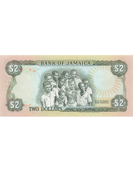 Jamaïque 2 Dollars - 1990 - P.69 2 dollars 1990