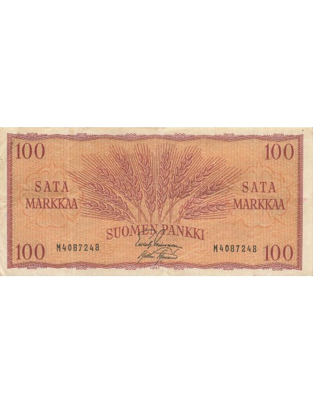 Finlande 100 Markaa - 1957 - P.97 100 marka 1957