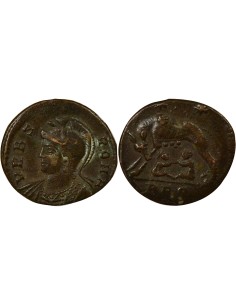 Rome Empire Louve 1 nummus Cuivre 330-331 R Rome