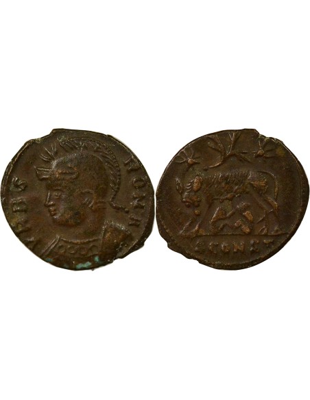Rome Empire Louve 1 nummus Cuivre 332 Arles