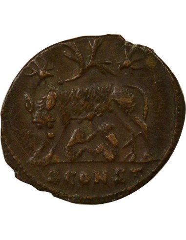 Rome Empire Louve 1 nummus Cuivre 332 Arles
