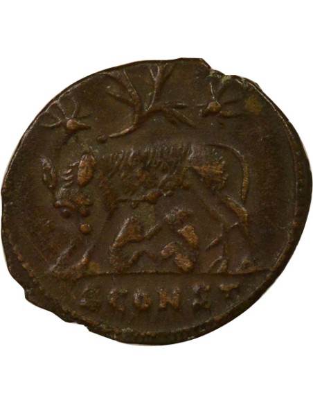 Rome Empire Louve 1 nummus Cuivre 332 Arles