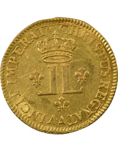 Louis XV Aux Deux L Couronnés 1 louis d'or Or 1721 A - Paris