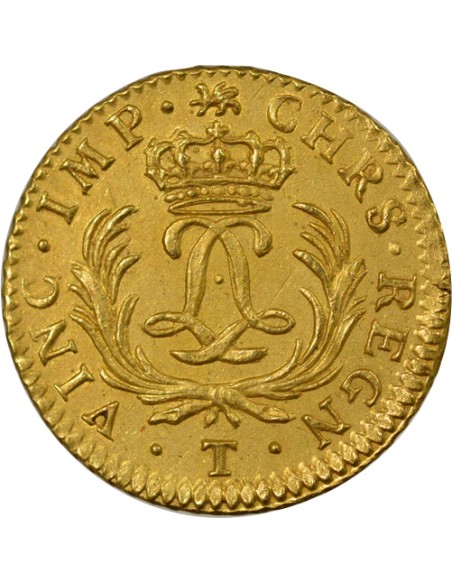 Louis XV Mirliton aux Longues Courtes 1 louis d'or Or 1724 T Nantes