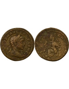 Rome - Provinces Alexandre Sévère Tyché assise 1 octassaria Bronze 218-219 Antioche