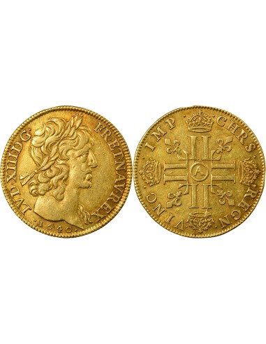 Louis XIII A la Mèche Courte 2 louis d'or Or 1640 A - Paris