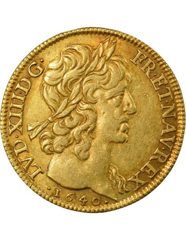 Louis XIII A la Mèche Courte 2 louis d'or Or 1640 A - Paris