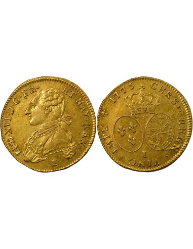 Louis XVI au Buste habillé 2 louis d'or Or 1775 I Limoges