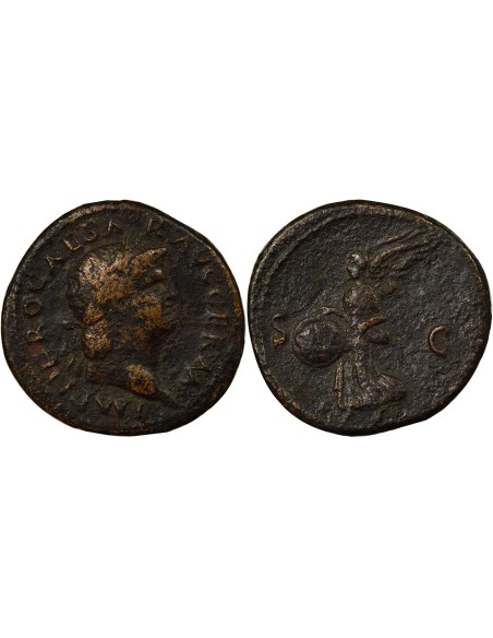 Rome Empire Néron Victoria 1 as Cuivre 66 R Rome