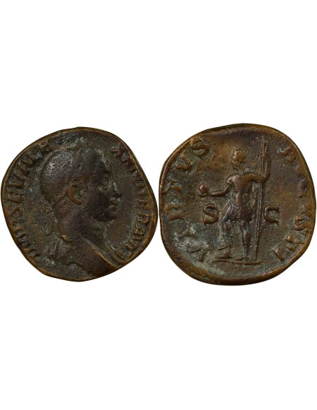 Rome Empire Alexandre Sévère Virtus Augusti 1 sesterce Bronze 228 R Rome