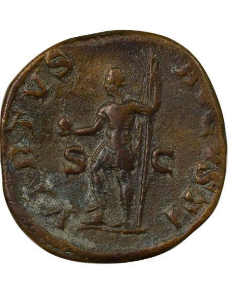 Rome Empire Alexandre Sévère Virtus Augusti 1 sesterce Bronze 228 R Rome