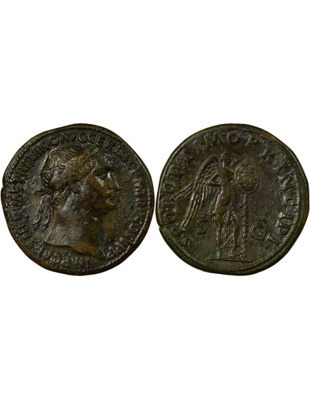 Rome Empire Trajan Victoires sur les Daces 1 sesterce Laiton 107 R Rome