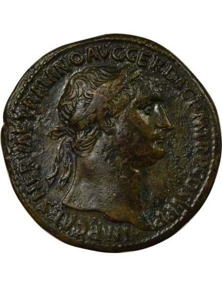 Rome Empire Trajan Victoires sur les Daces 1 sesterce Laiton 107 R Rome