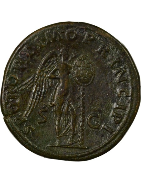 Rome Empire Trajan Victoires sur les Daces 1 sesterce Laiton 107 R Rome