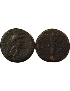 Rome Empire Antonin le Pieux Fides debout 1 sesterce Laiton 139 R Rome