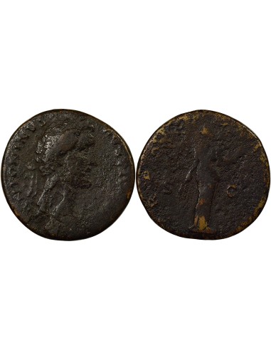 Rome Empire Antonin le Pieux Fides debout 1 sesterce Laiton 139 R Rome