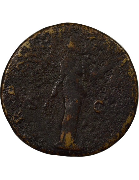 Rome Empire Antonin le Pieux Fides debout 1 sesterce Laiton 139 R Rome