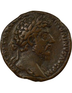 Rome Empire Marc Aurèle Salus debout 1 sesterce Laiton 163 R Rome 2