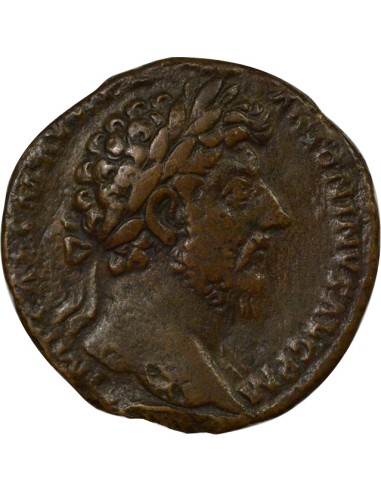Rome Empire Marc Aurèle Salus debout 1 sesterce Laiton 163 R Rome