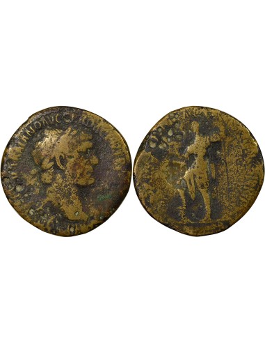 Rome Empire Trajan Empereur & Dace 1 sesterce Laiton 107 R Rome