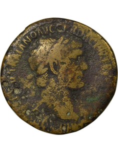 Rome Empire Trajan Empereur & Dace 1 sesterce Laiton 107 R Rome 2