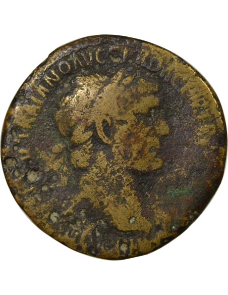 Rome Empire Trajan Empereur & Dace 1 sesterce Laiton 107 R Rome