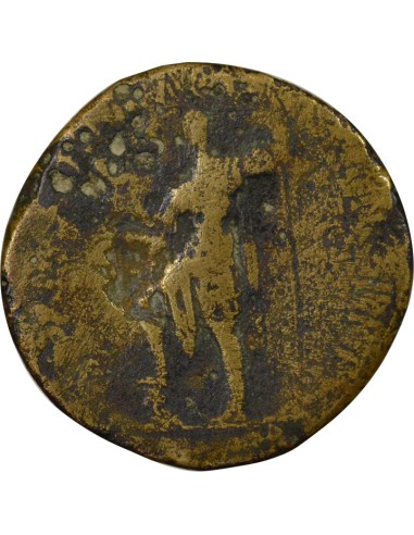 Rome Empire Trajan Empereur & Dace 1 sesterce Laiton 107 R Rome