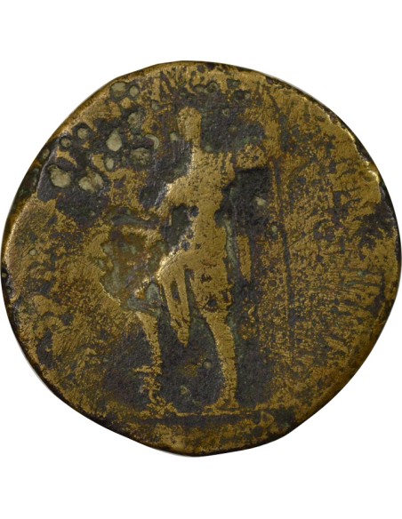 Rome Empire Trajan Empereur & Dace 1 sesterce Laiton 107 R Rome