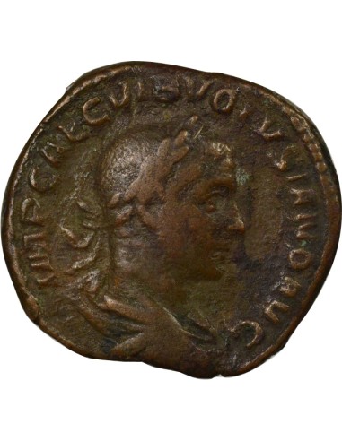 Rome Empire Volusien Concordia assise 1 sesterce Cuivre 251-252 R Rome