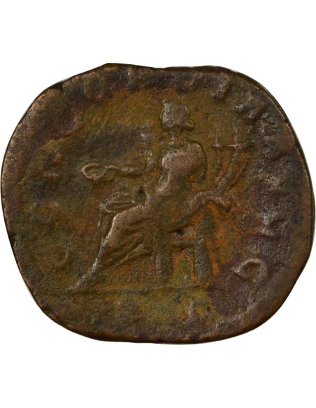 Rome Empire Volusien Concordia assise 1 sesterce Cuivre 251-252 R Rome