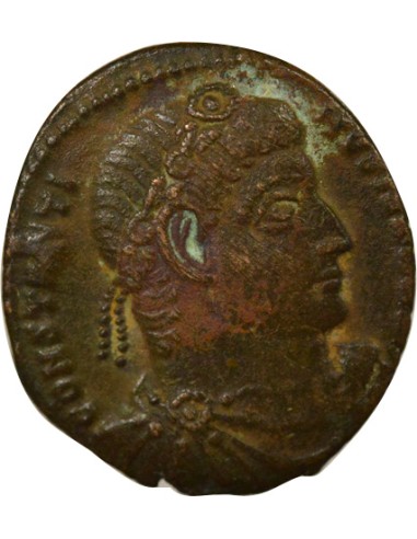 deux étendards 1 nummus Cuivre 333-335 R Rome