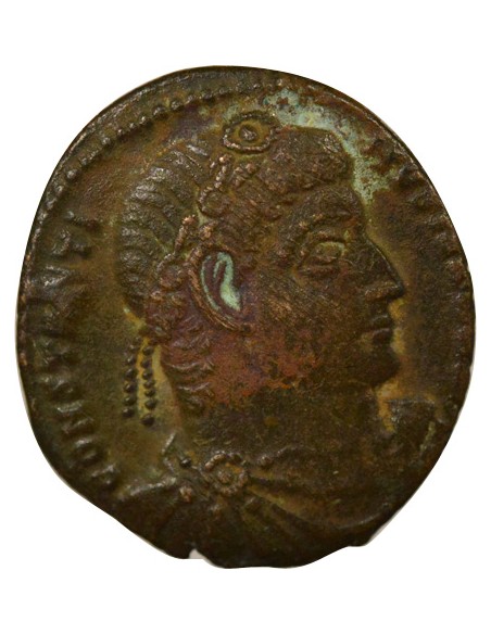 deux étendards 1 nummus Cuivre 333-335 R Rome