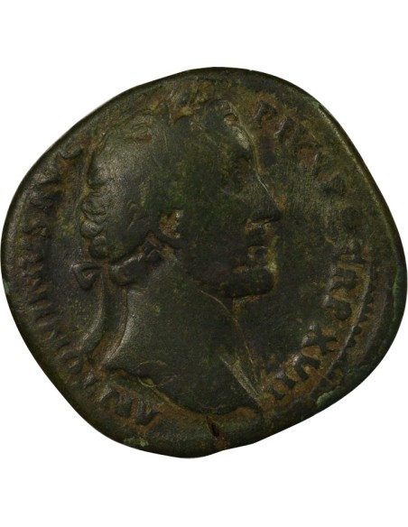 Rome Empire Antonin le Pieux Indulgencia assise 1 sesterce Laiton 153-154 R Rome