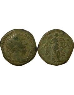 Rome Empire Marc Aurèle Victoire sur les Germains 1 sesterce Laiton 171 R Rome