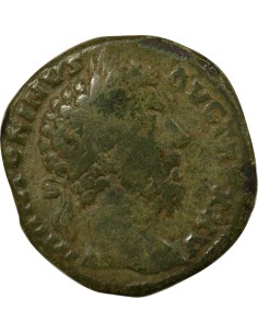 Rome Empire Marc Aurèle Victoire sur les Germains 1 sesterce Laiton 171 R Rome 2