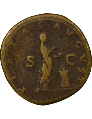 Rome Empire Hadrien Pietas & Autel 1 sesterce Laiton 124 R Rome