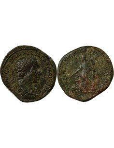 Rome Empire Alexandre Sévère Providentia debout 1 sesterce Bronze 223 R Rome